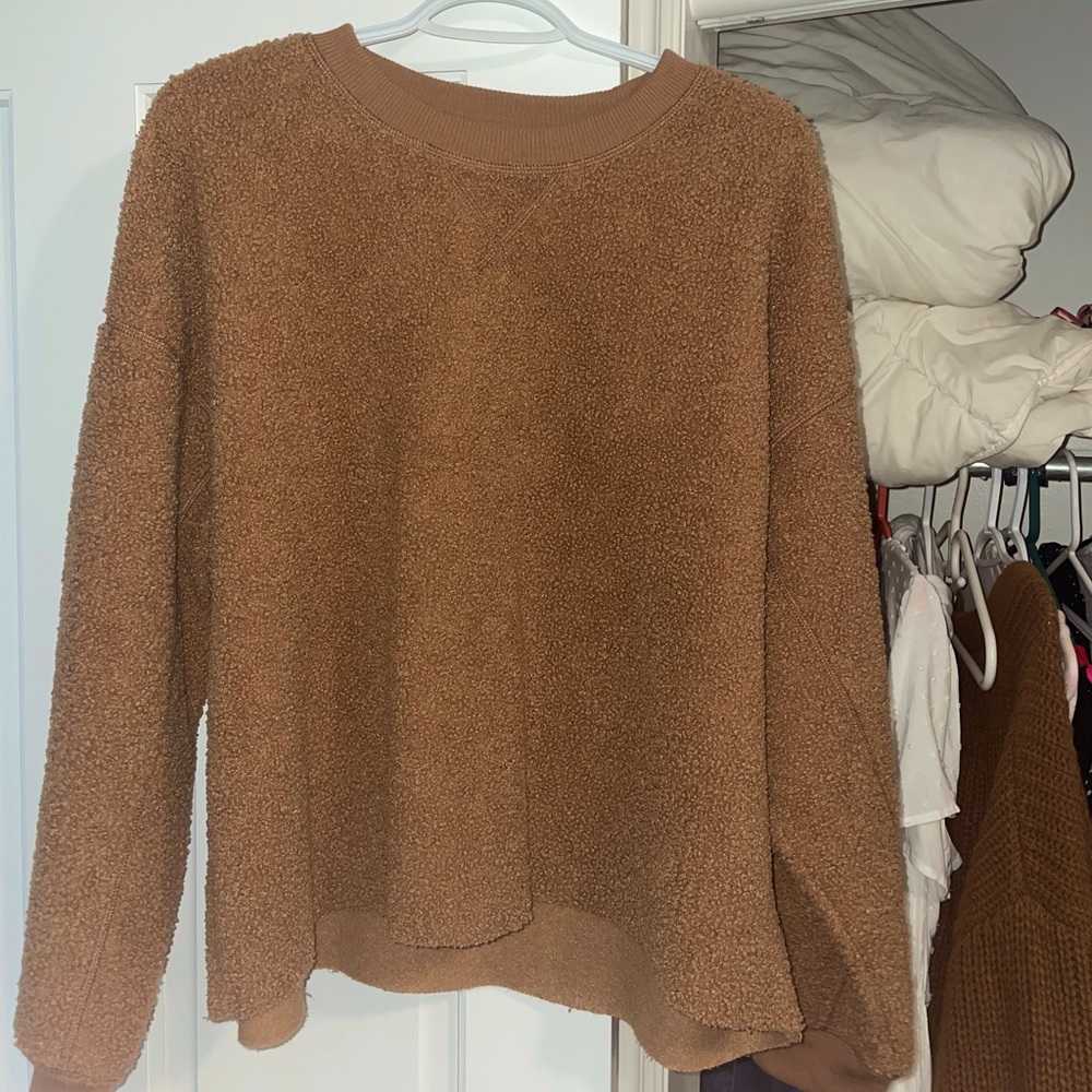 American eagle Sherpa cropped sweater